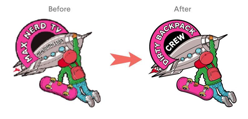 fix logo result before after artisticswork